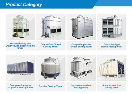 200T High Cooling Capacity Energy Saving Industrial 304 Stainless Steel Closed Counter Cooling Tower with Easy Operation