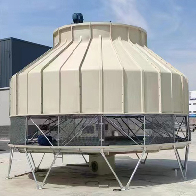 50T FRP Rundflaschen-Gegenstrom-Offener Wasserkühlturm, einfach zu bedienen, mit Glasfaser-Design